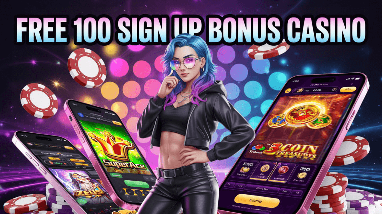 Use the free 100 sign up bonus to play high RTP slot games