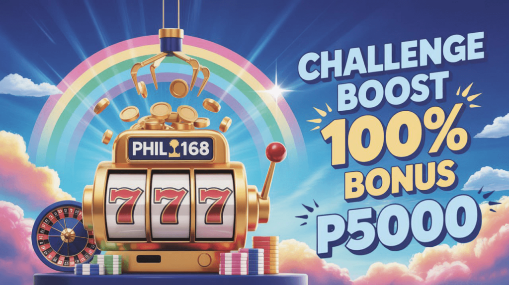 Phil168 Win Challenge Boost 100% Bonus up to P5000
